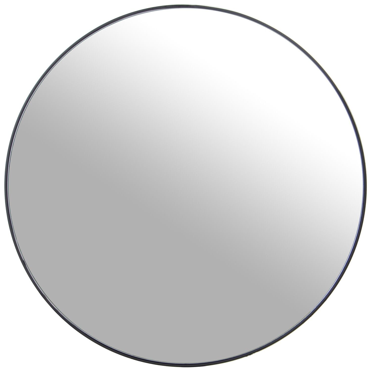 Black metal mirror 100x100cm round 100x1.5cm, int:98.5cm ST71842