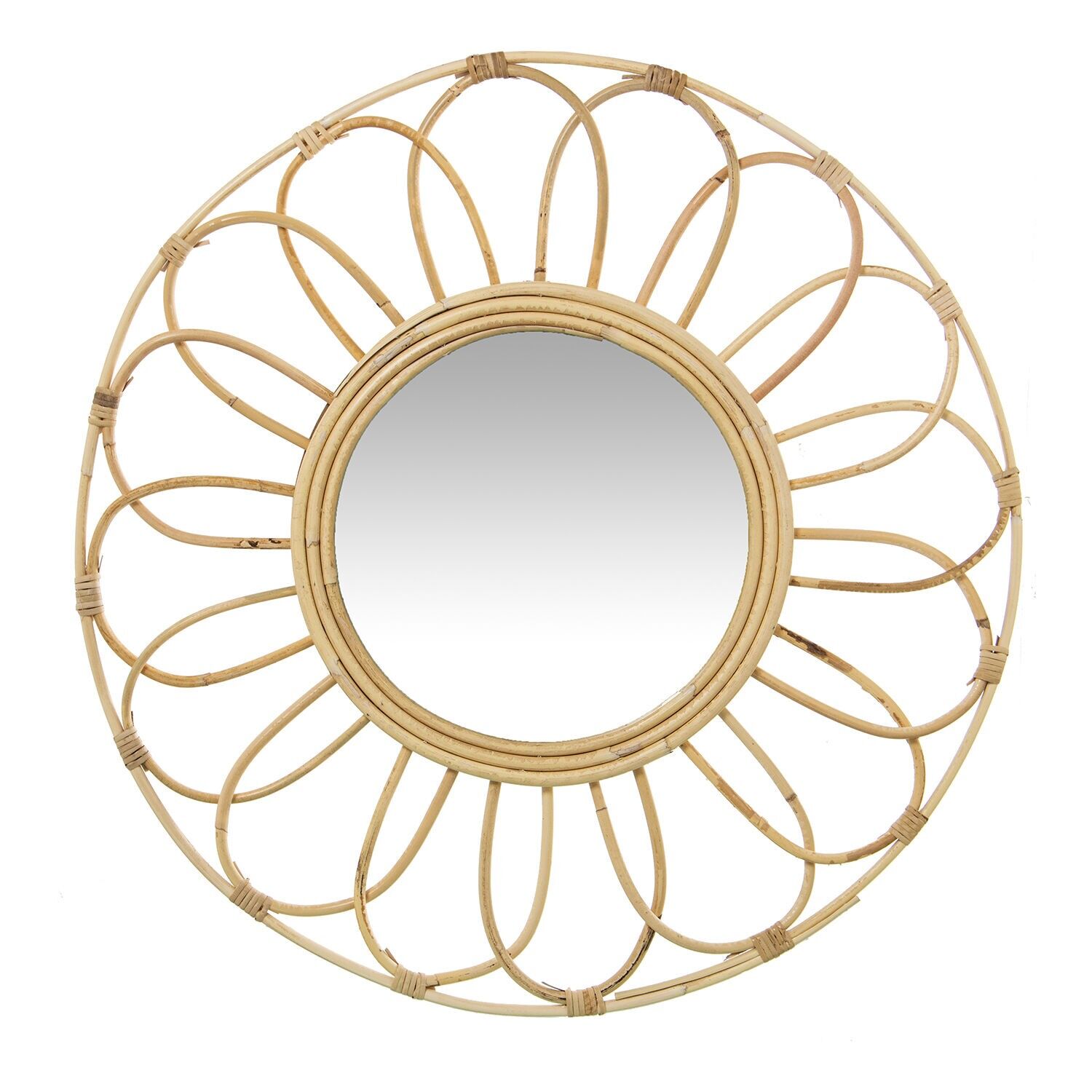 Rattan wall mirror 60cm int:26cm ST71873