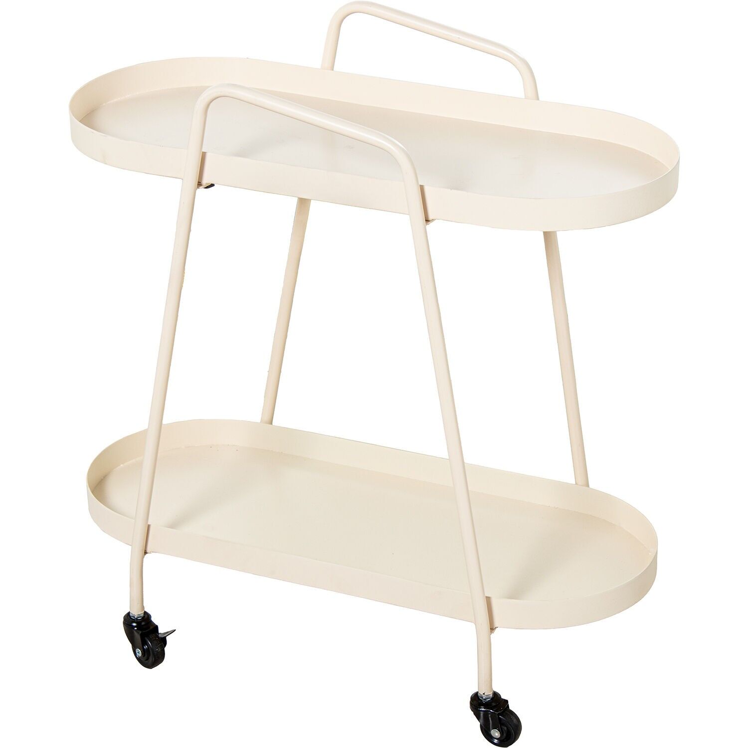 White metal serving cart 60x28x61cm ST72150