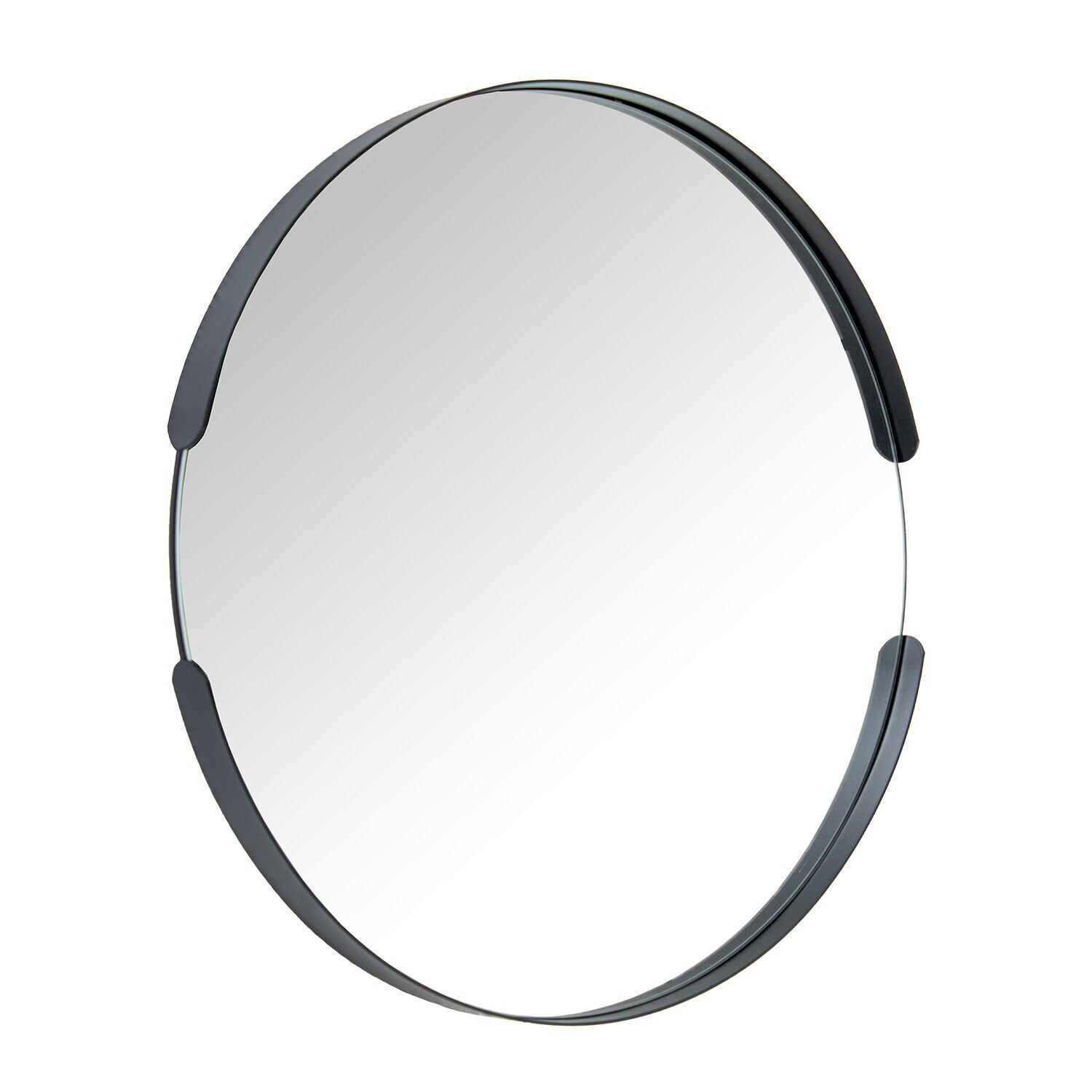 Round black metal mirror 50x3.5cm ST72171