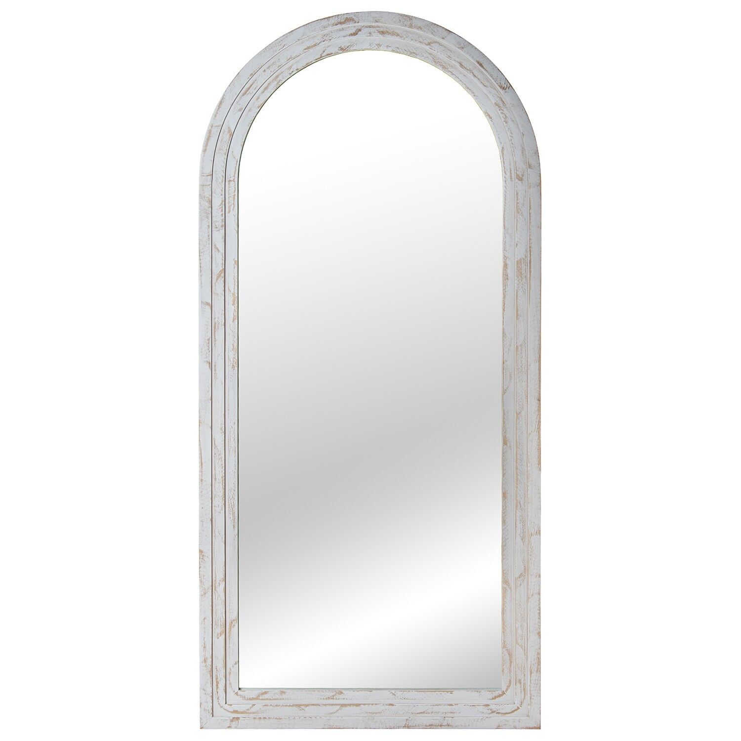 White aged MDF floor mirror 80x3x171cm ST72182
