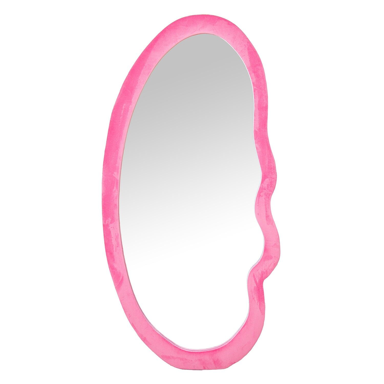 Full-length mirror, MDF wood, pink velvet, 50x3.5x100cm ST72190