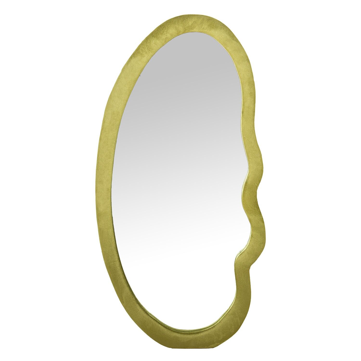 Floor mirror, wood, MDF, green velvet, 50x3.5x100cm ST72191