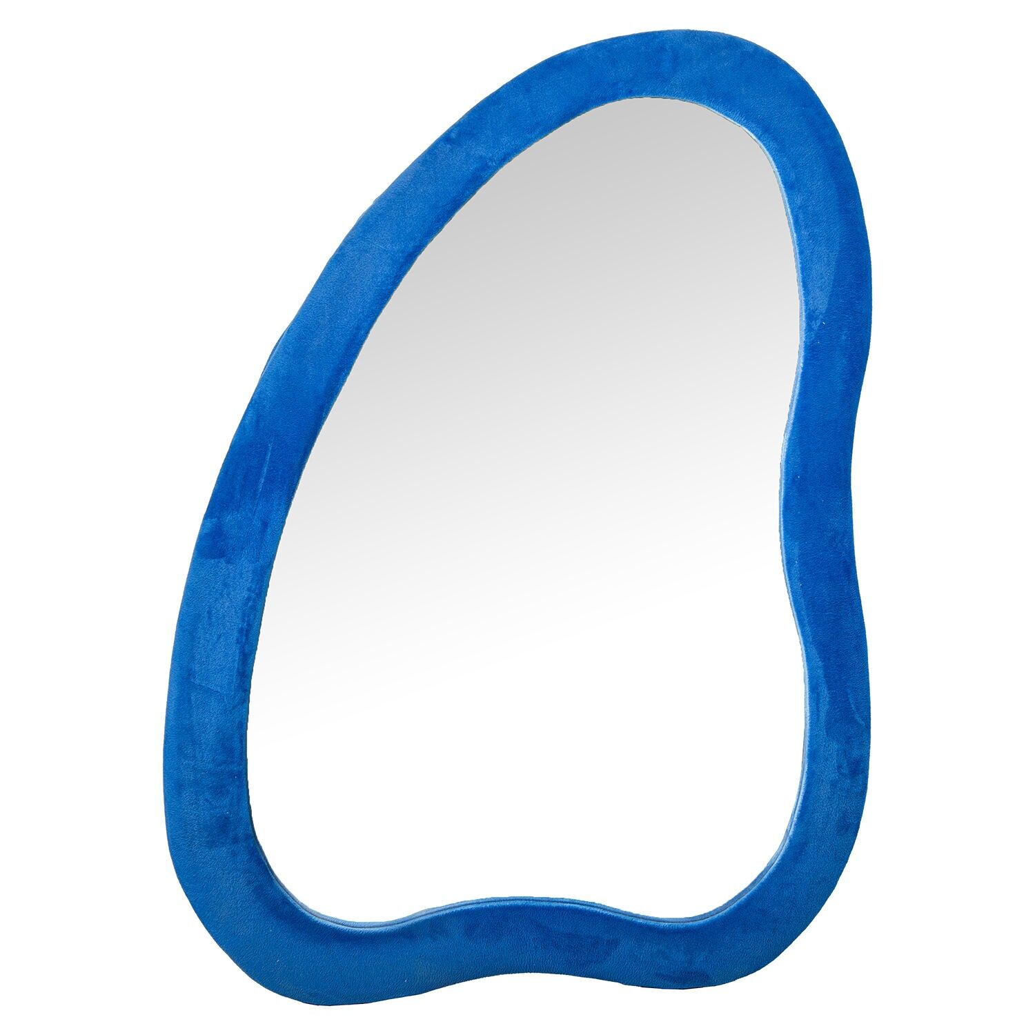 Floor mirror, wood, MDF, blue velvet, 68x4x90cm ST72189