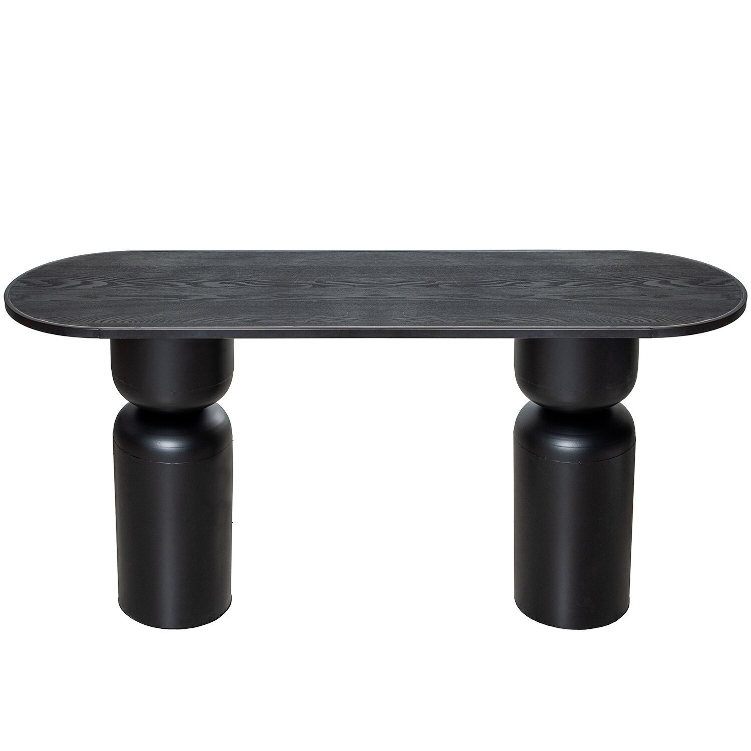 Entrance table made of MDF with black metal legs and 72351 150x45x75cm ST72350
