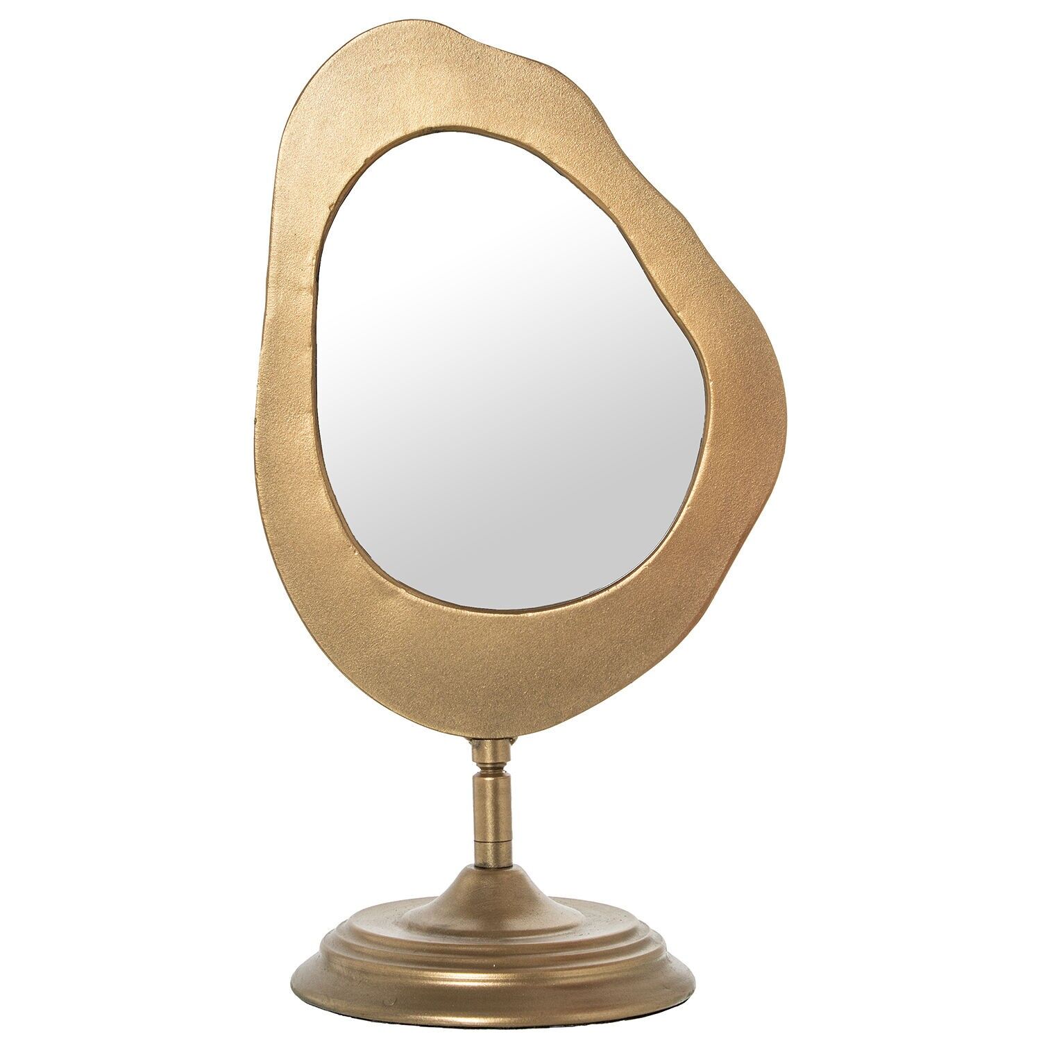 Gold metal tabletop mirror 22x16x38cm ST72367