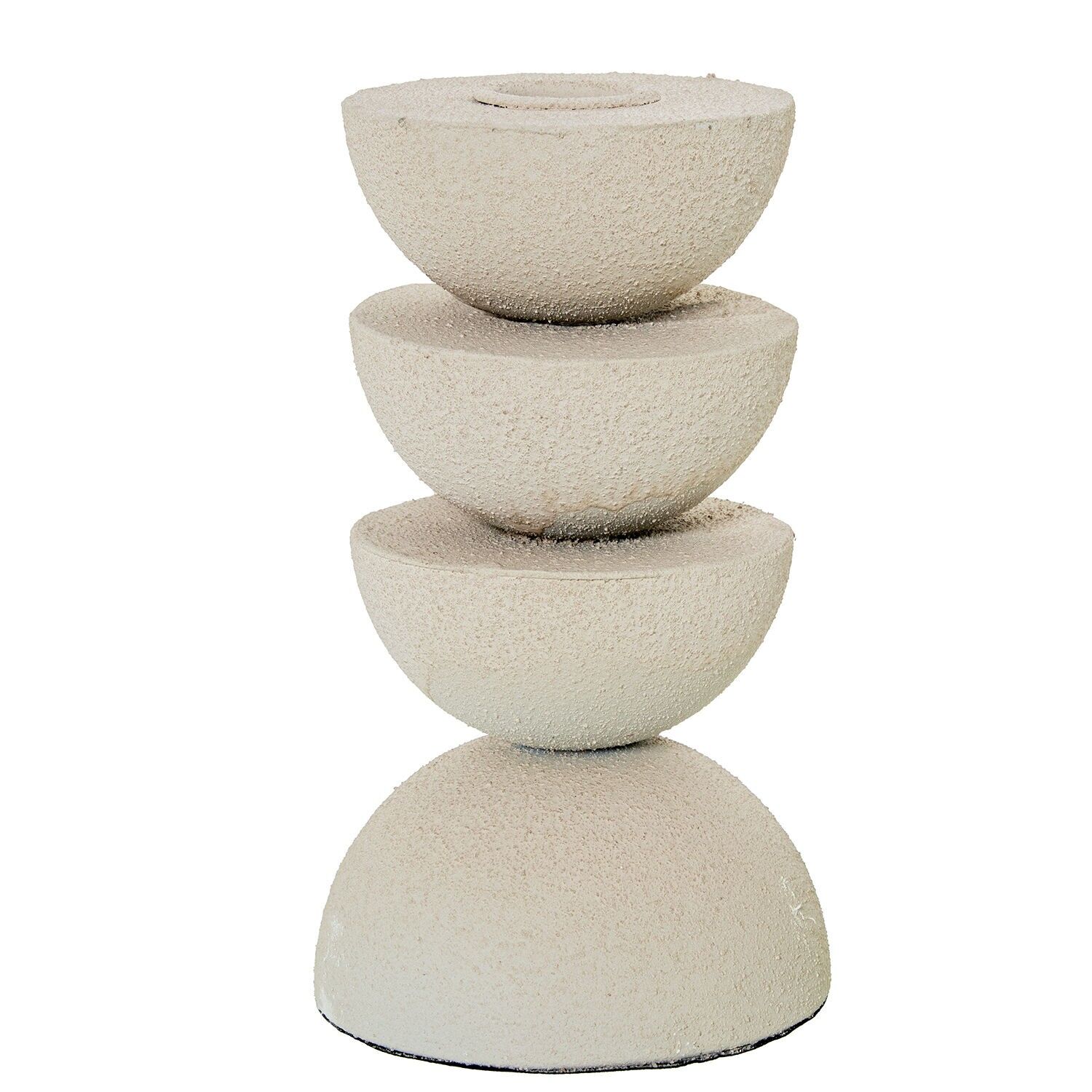 White metal candlestick 9x15cm ST72378