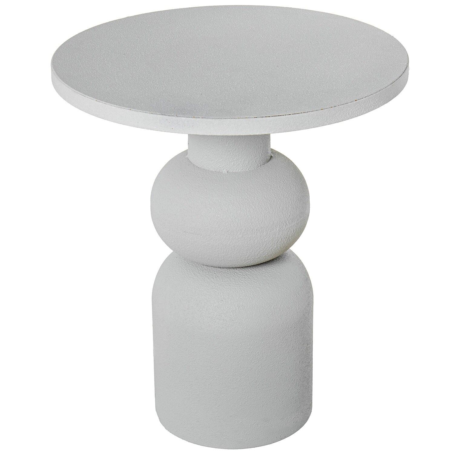 White metal side table 72373 45x55cm ST72372