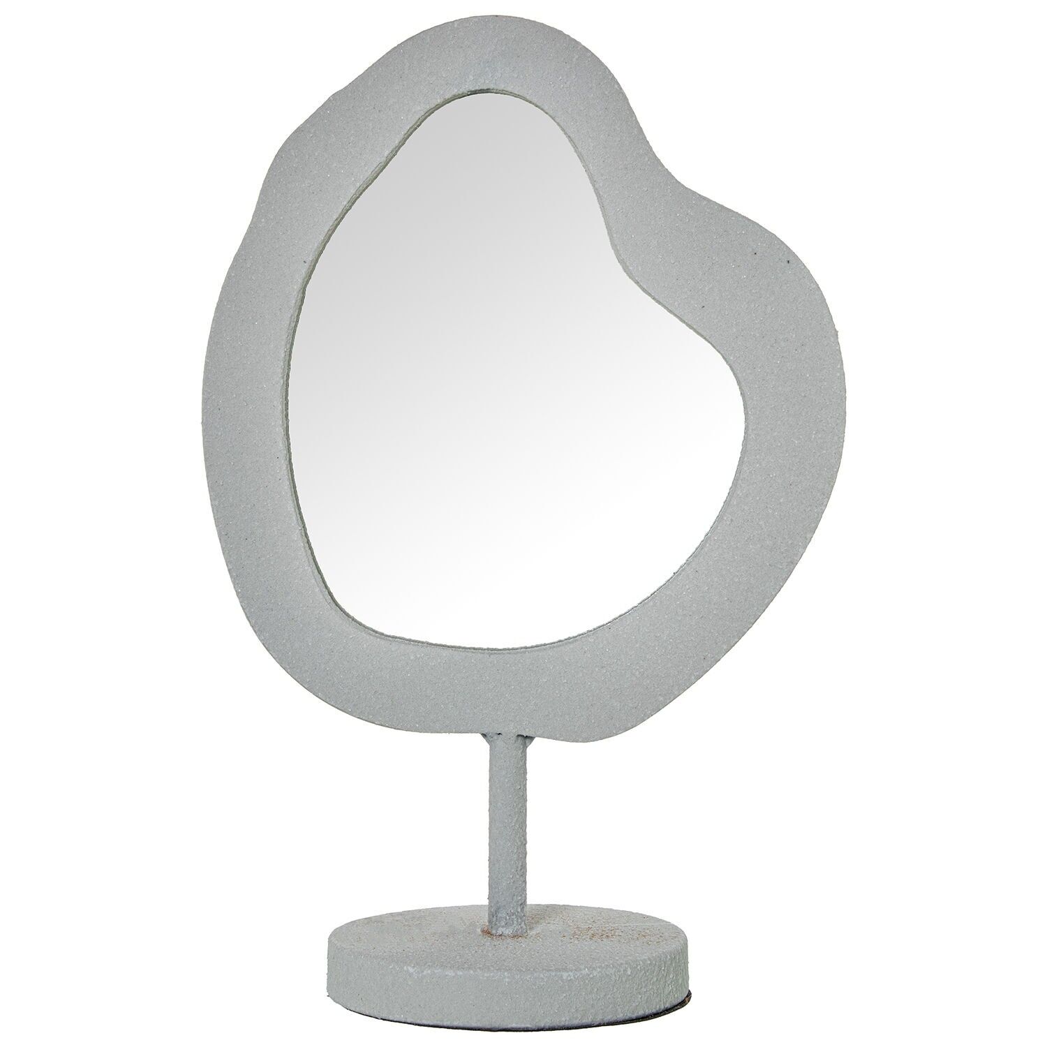 White metal tabletop mirror 23x13x35cm ST72379