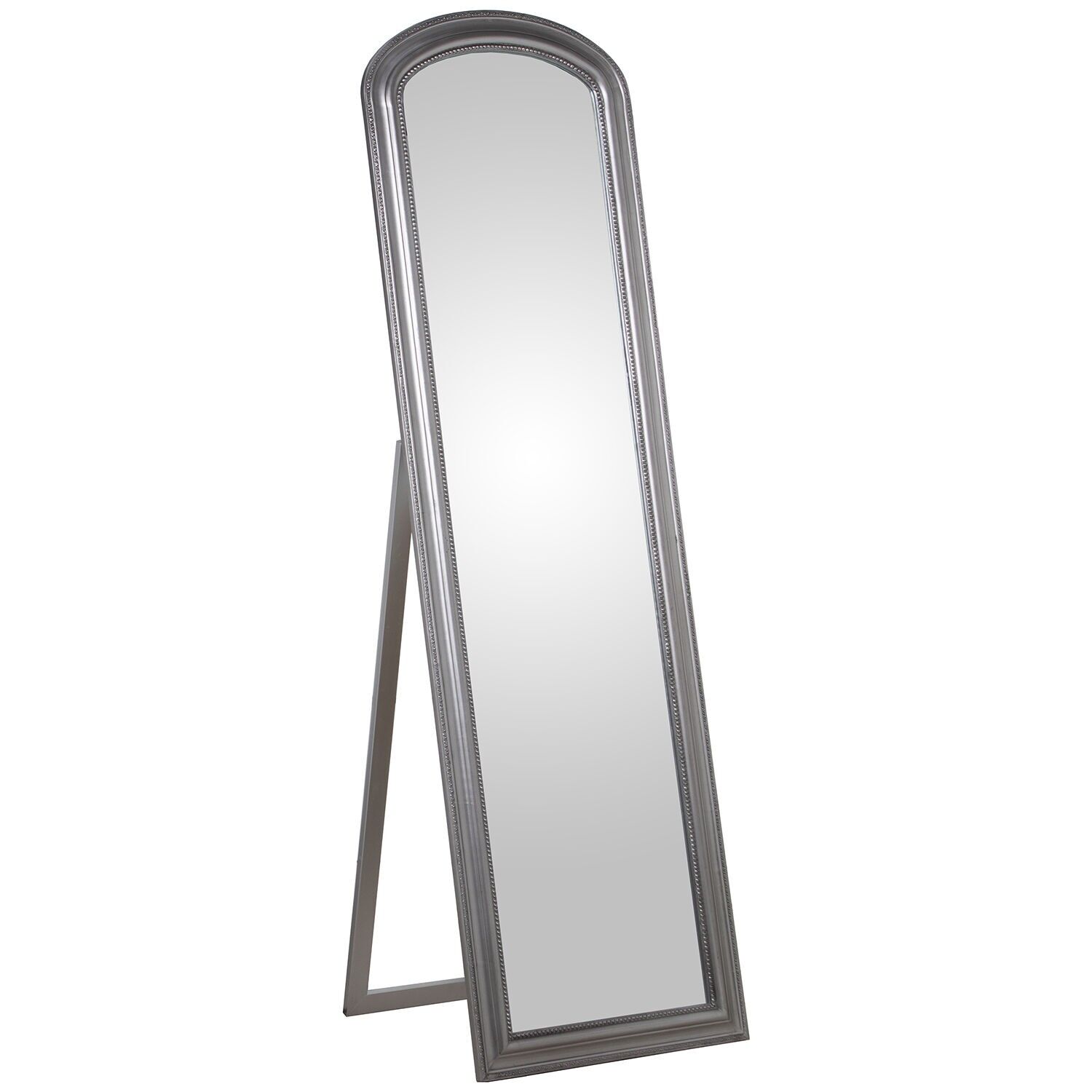 Silver wall mirror, eucalyptus wood, 50x2.5x170cm, interior: 36.5x157cm ST72506