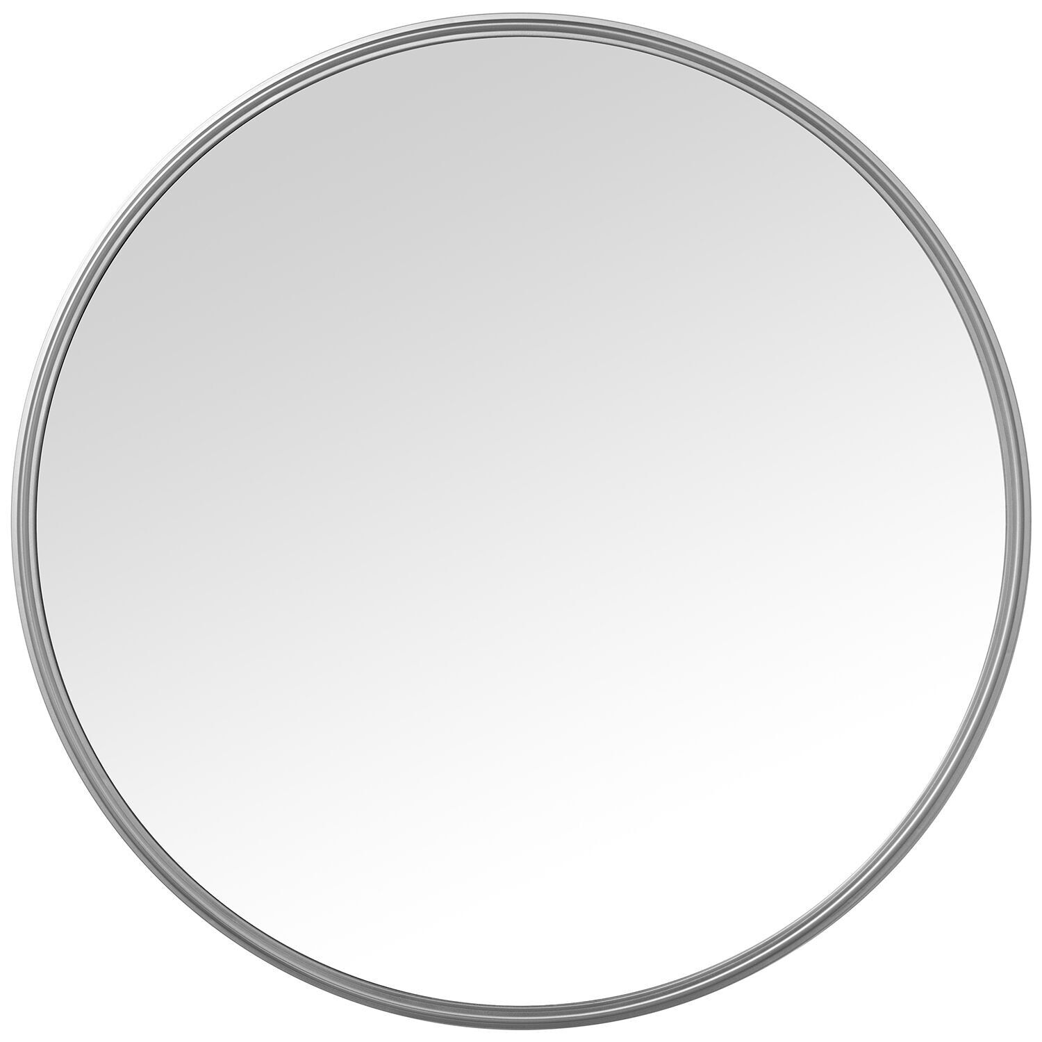 Round silver melamine mirror 76x6cm, int:75cm ST72518