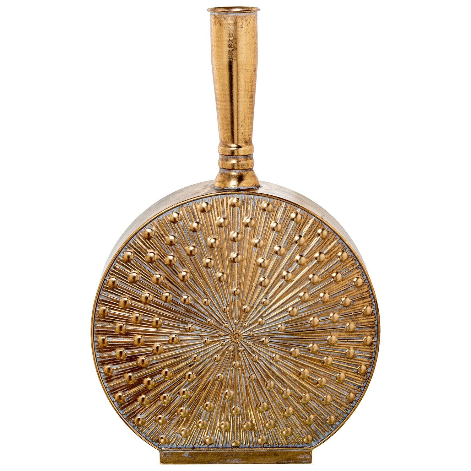 Gold metal vase 40x14x64cm ST72547