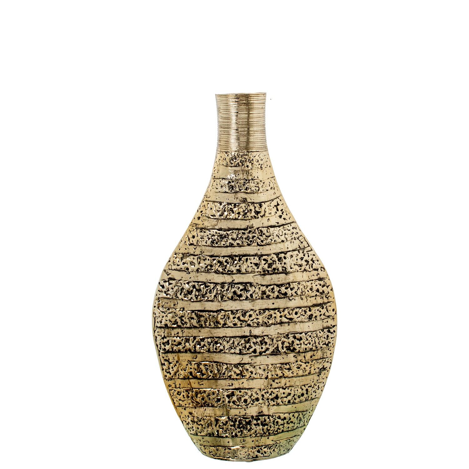 Gold aluminum vase 28x10x54cm ST72558