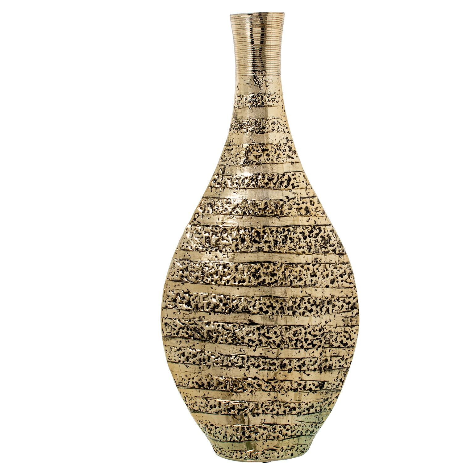 Gold aluminum vase 30x10x66cm ST72559