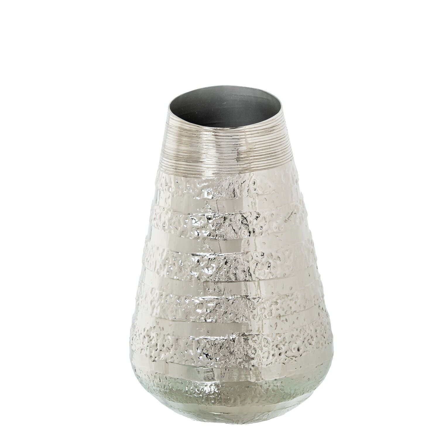 Silver aluminum vase 21x34cm ST72567