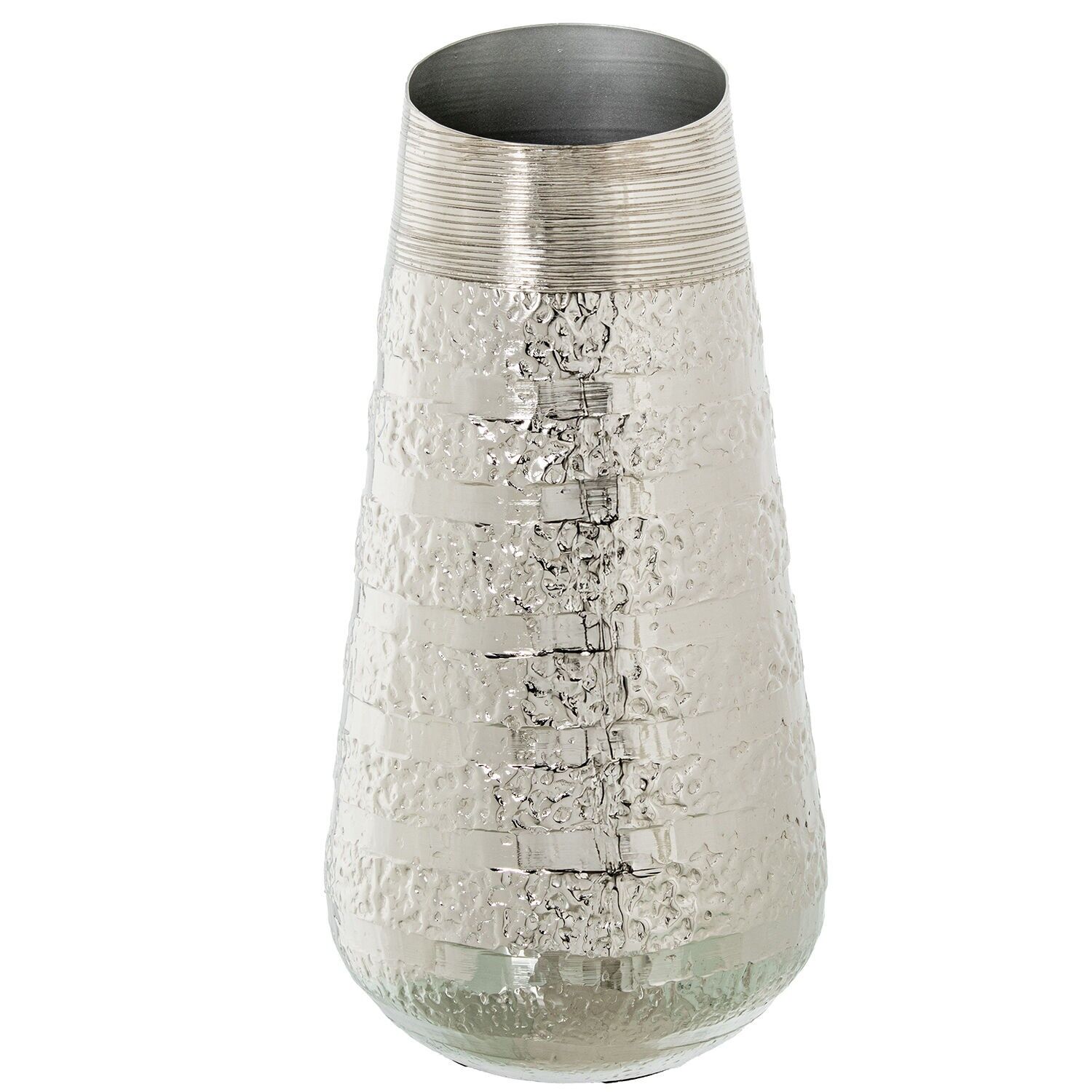 Silver aluminum vase 21x43cm ST72568
