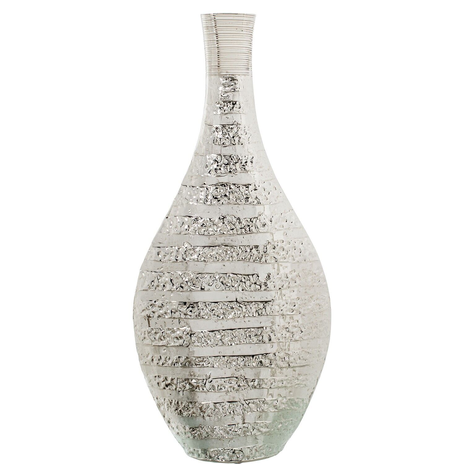 Silver aluminum vase 30x10x66cm ST72570