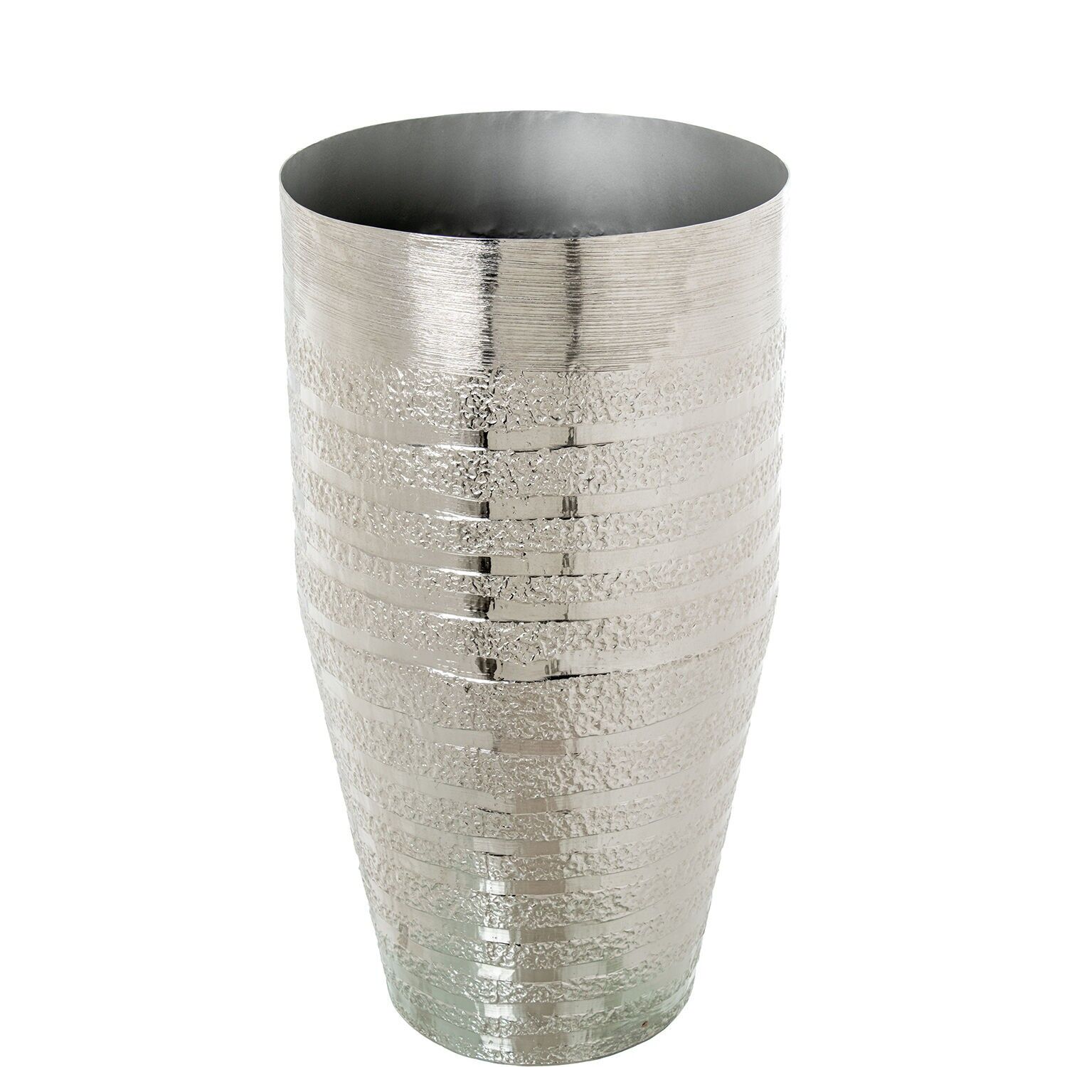 Silver aluminum vase 40x75cm ST72575
