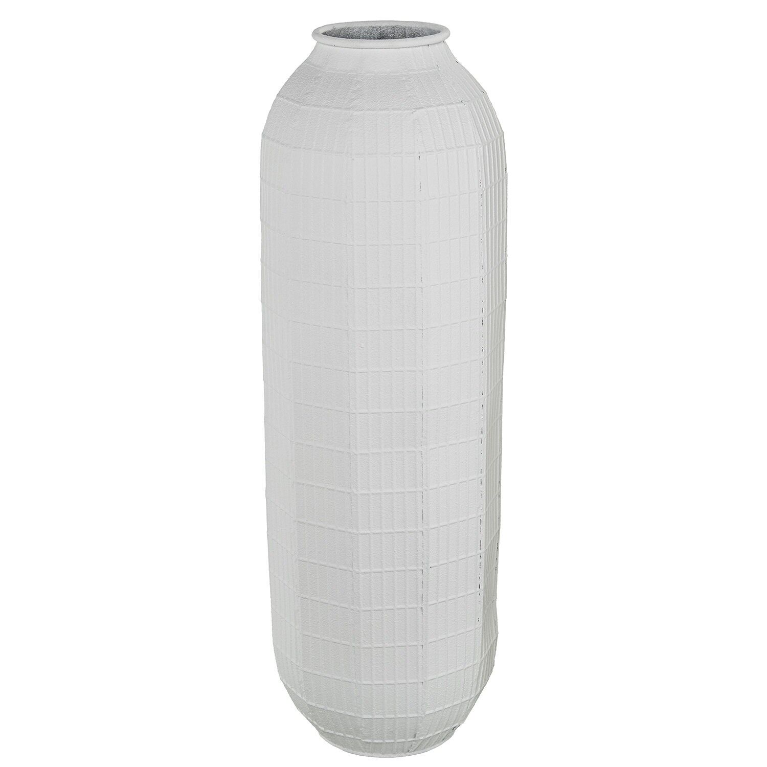 White metal vase 25.5x25.5x77.5 cm ST73088