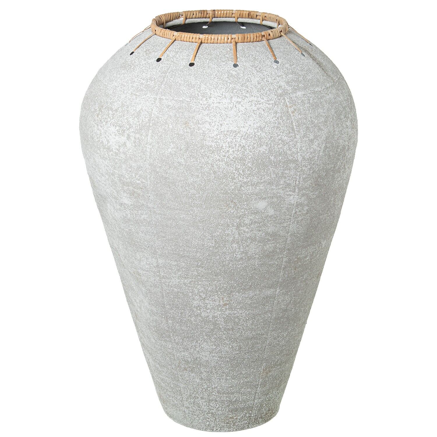 White metal vase 45x45x66 cm ST73090