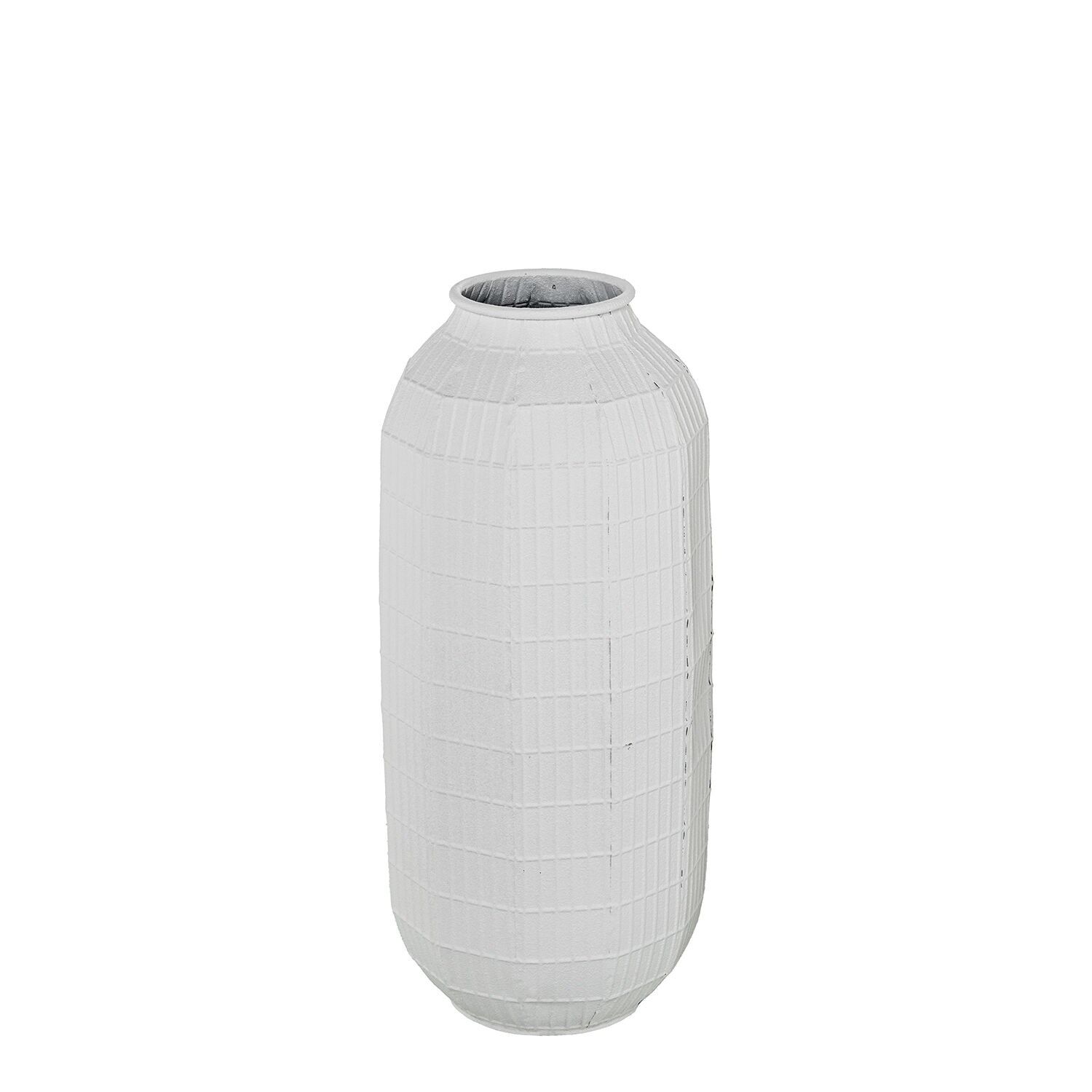 White metal vase 25.5x25.5x57.5 cm ST73089