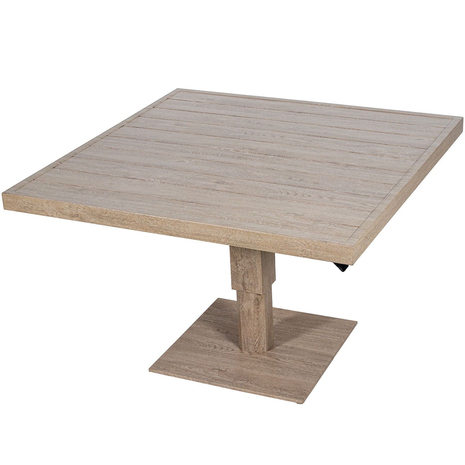 Cream aluminum outdoor table, height adjustable and 91215 and 91216 101x101x45, 68cm ST74605