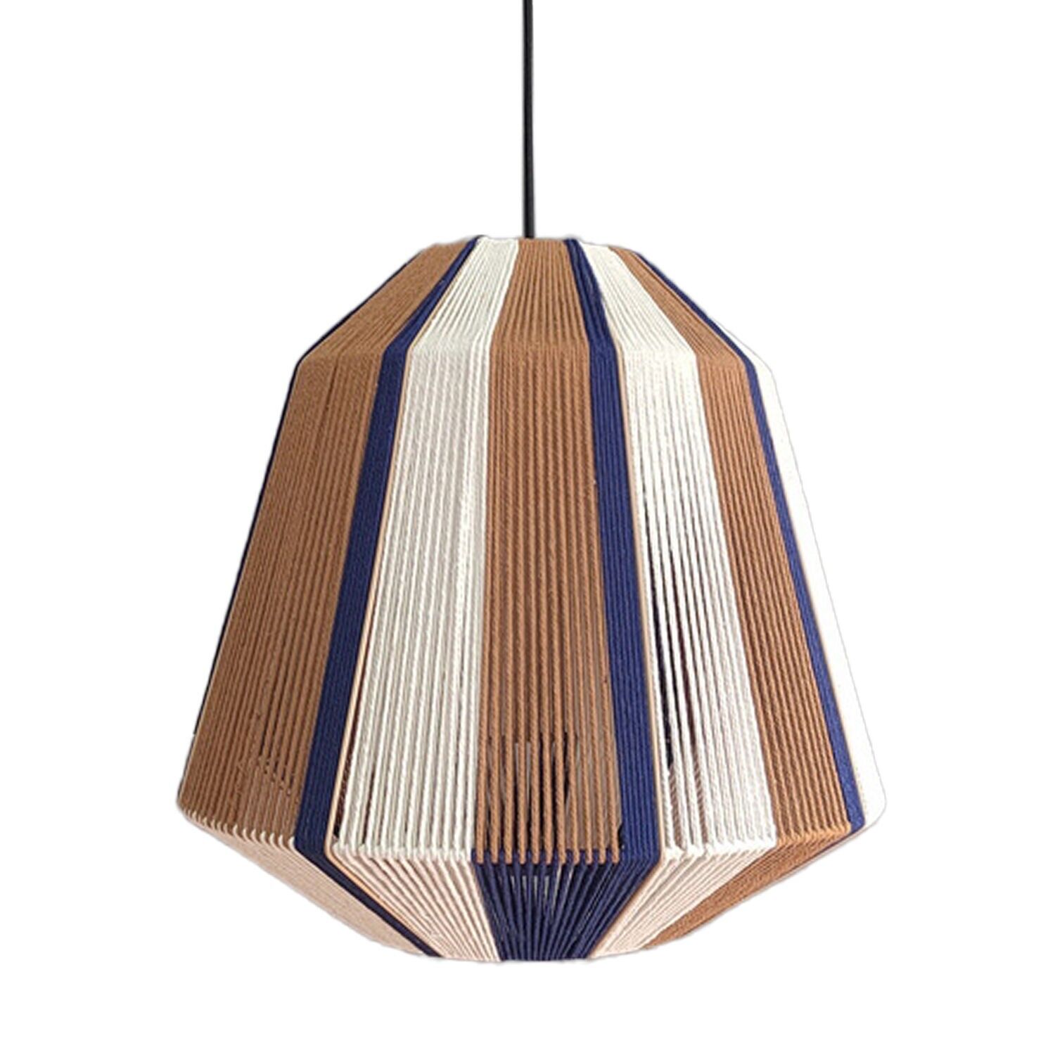 Lampada da soffitto in corda con struttura in ferro, lampadina 1xe27 max60w non inclusa, 40x39cm ST75670