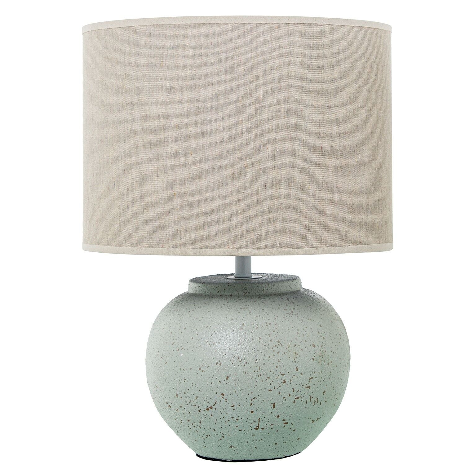 Lampada da tavolo, ceramica, bianco invecchiato, paralume in lino, 35x44cm, 1xe27 max60w, no in ST75656