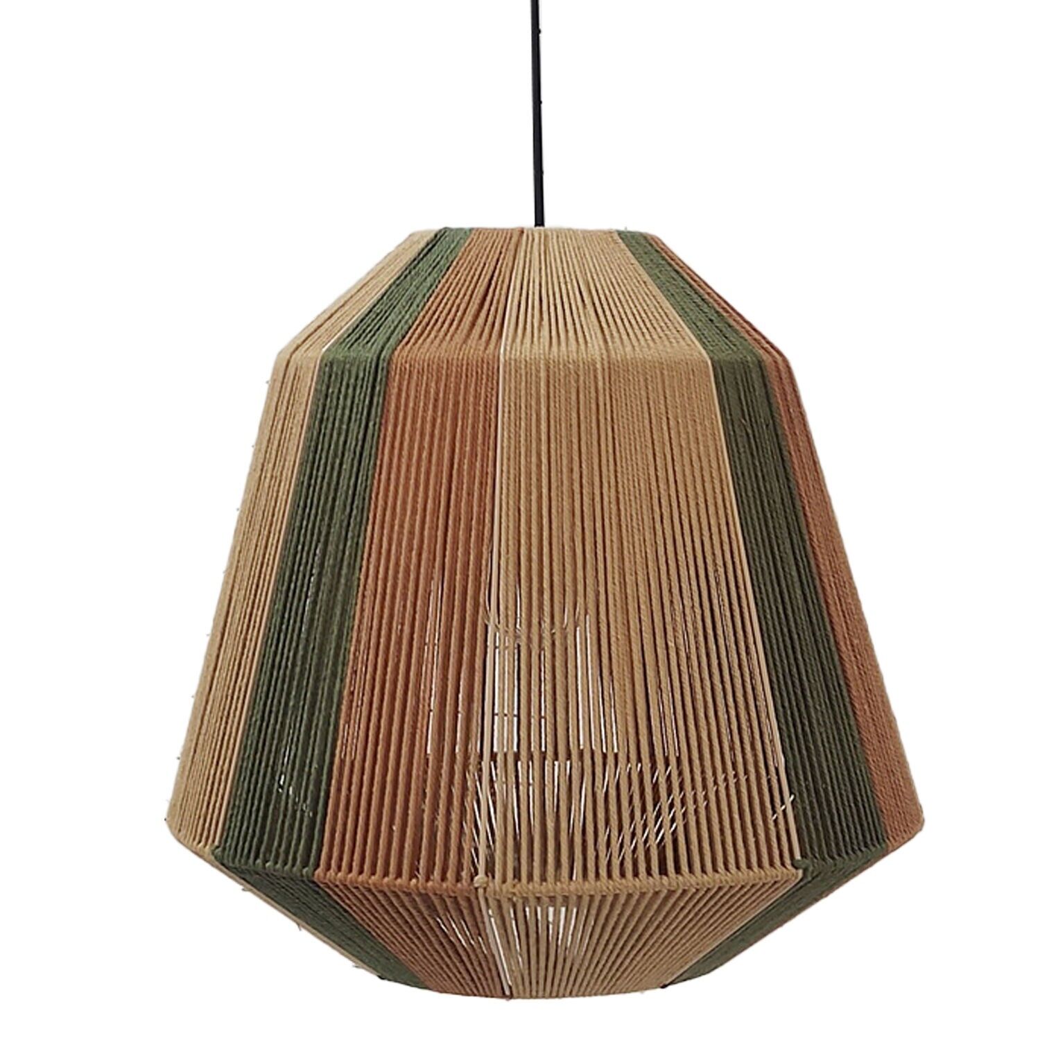 Lampada da soffitto in corda con struttura in ferro, lampadina 1xe27 max60w non inclusa, 40x39cm ST75669