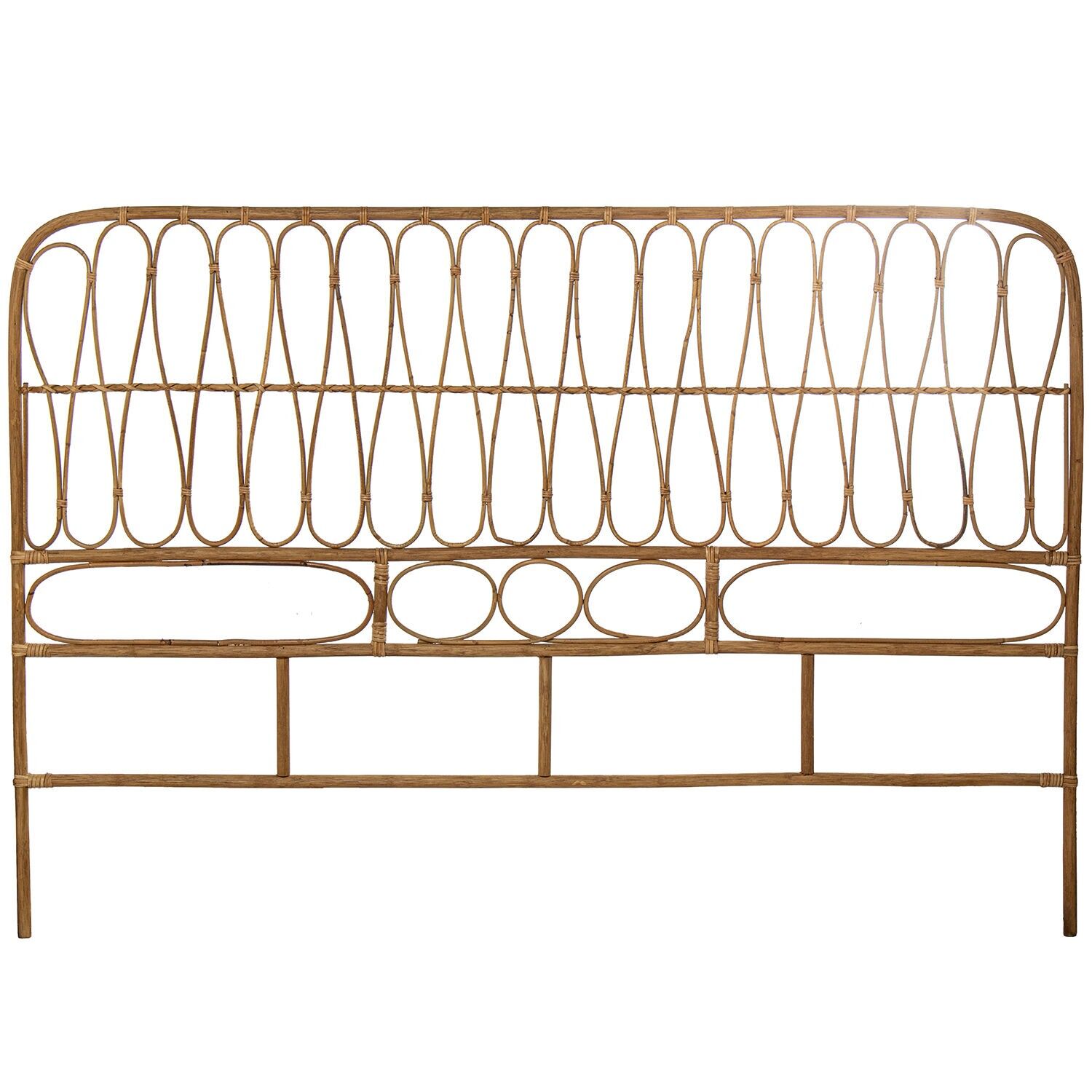 Testiera letto in rattan 160x2,5x110cm ST75680