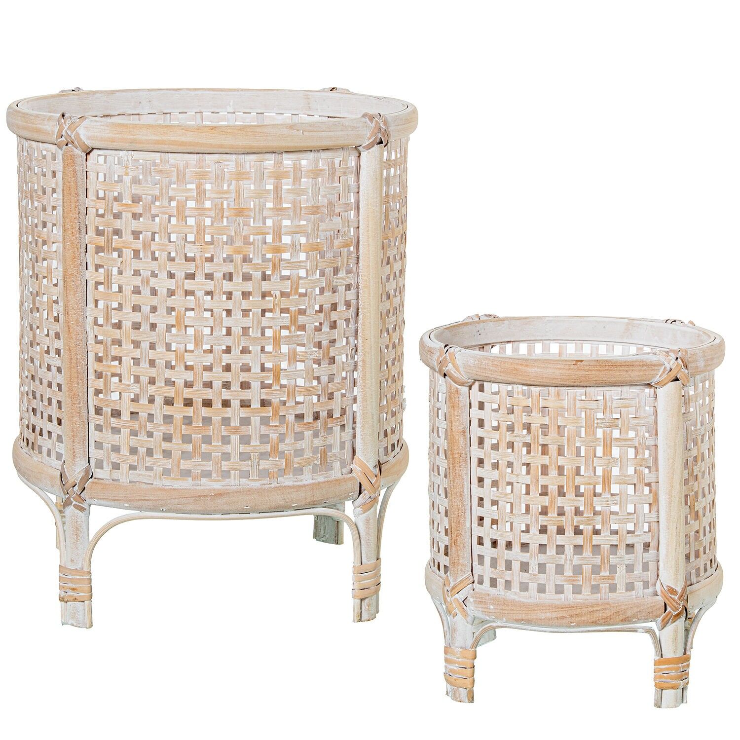 Set di 2 fioriere in bambù 28x34 e 22x24cm ST75691