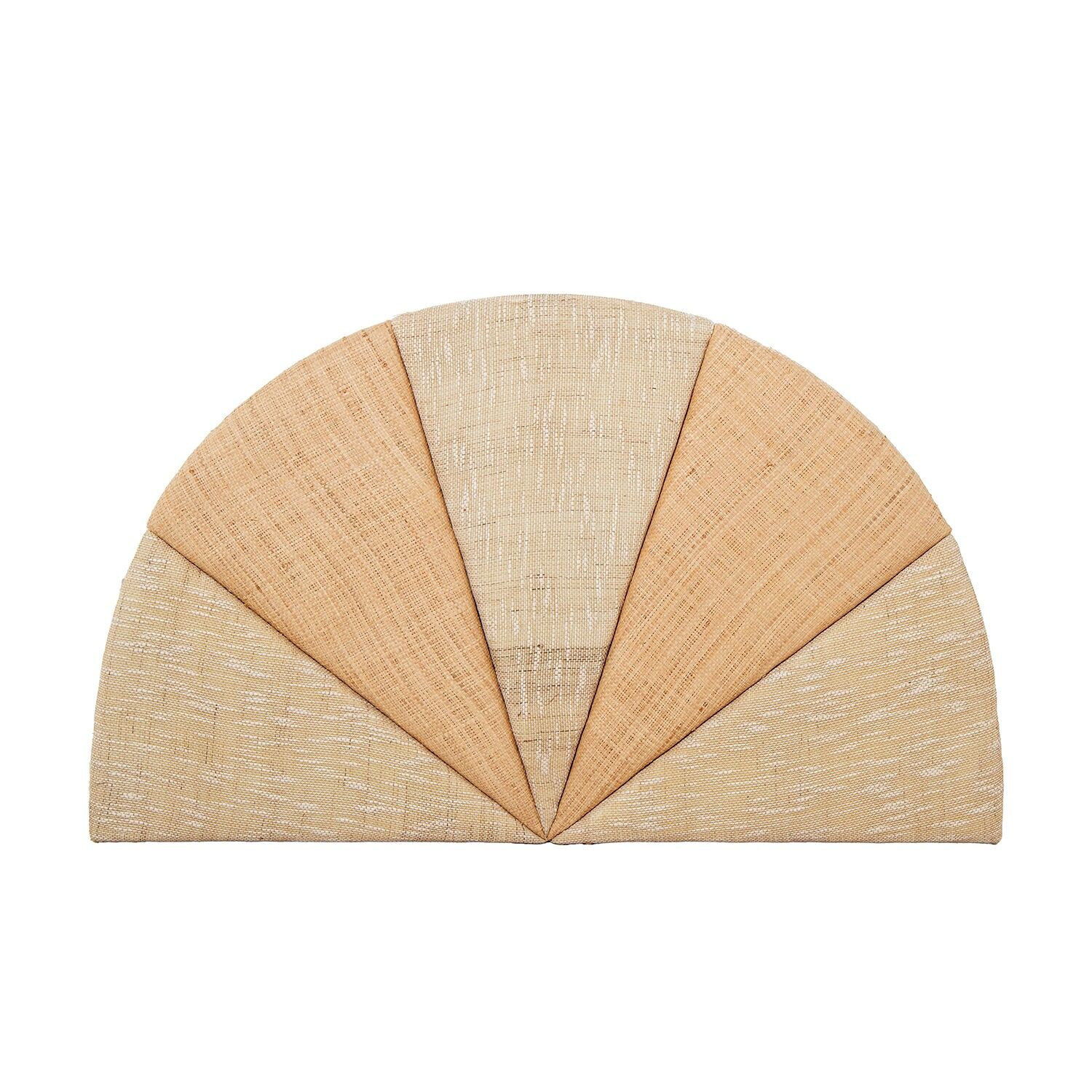 Testiera letto imbottita in rattan con schienale in legno 100x4x61cm ST75694