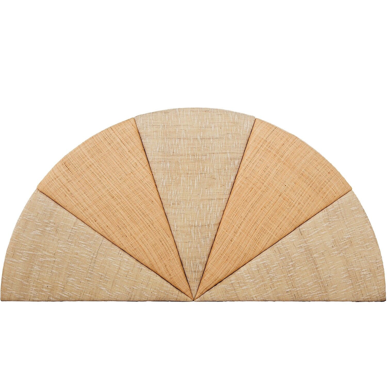 Testiera imbottita in rattan con schienale in legno 160x4x81cm ST75695