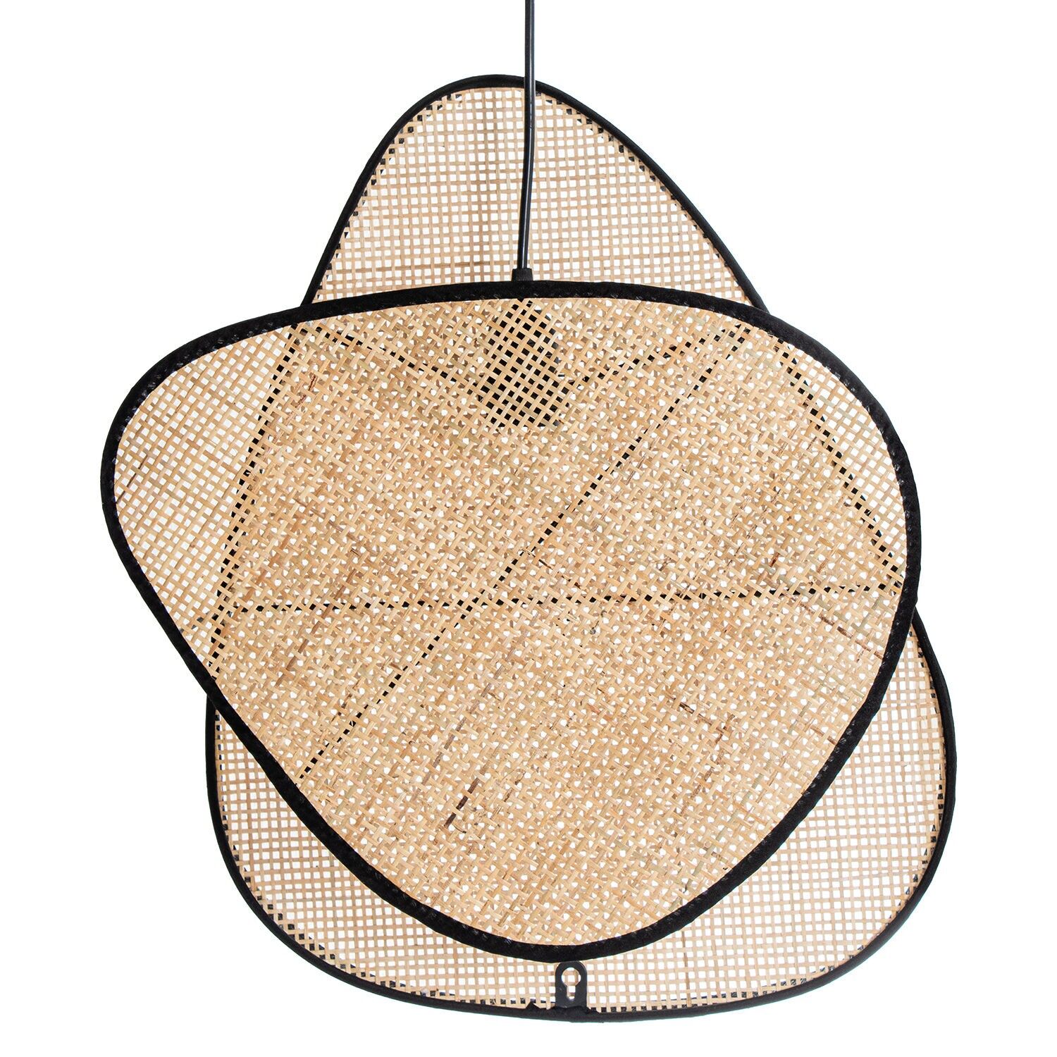 Lampada da soffitto in rattan, 1xe27 max40w non inclusa, 39x13x50cm, cavo nero: 140cm ST75688