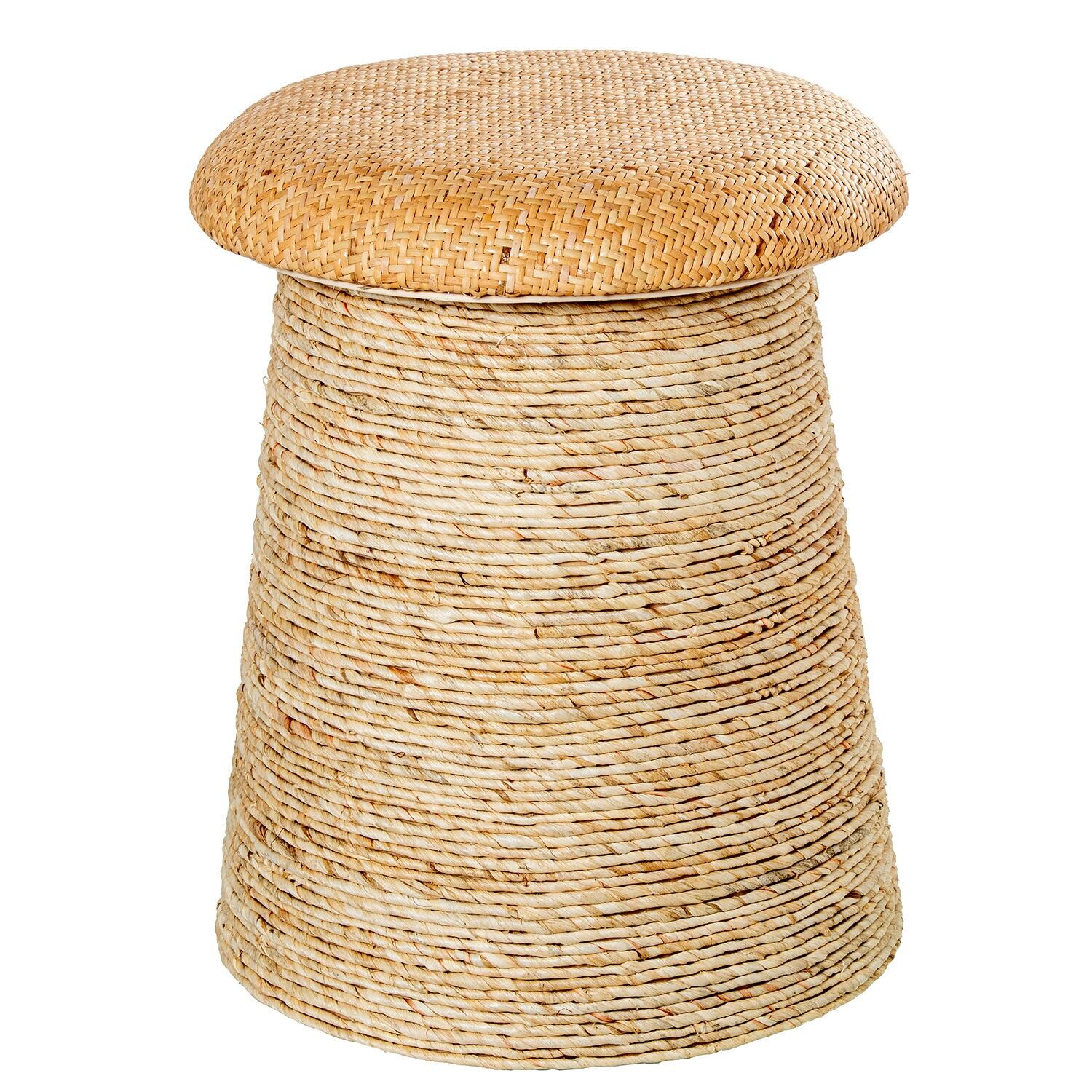 Sgabello in rattan con seduta imbottita 37x45cm ST75693