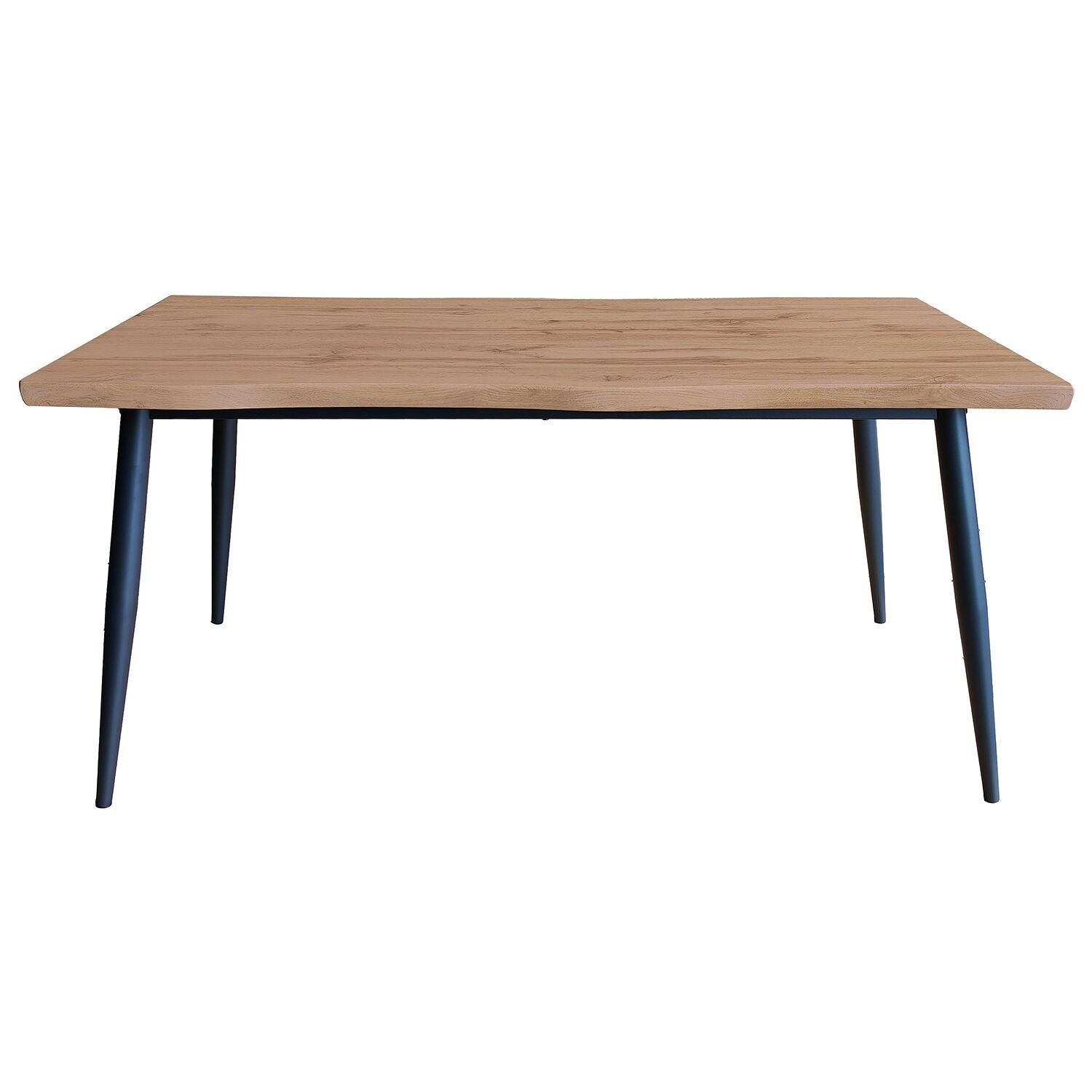 Metal dining table with MDF top and melamine laminate, 160x80x75cm ST80209