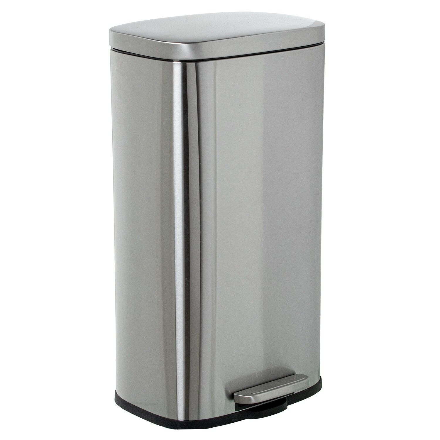 Poubelle en acier inoxydable 30L avec pédale, acier mat, 34x30x64cm ST82632