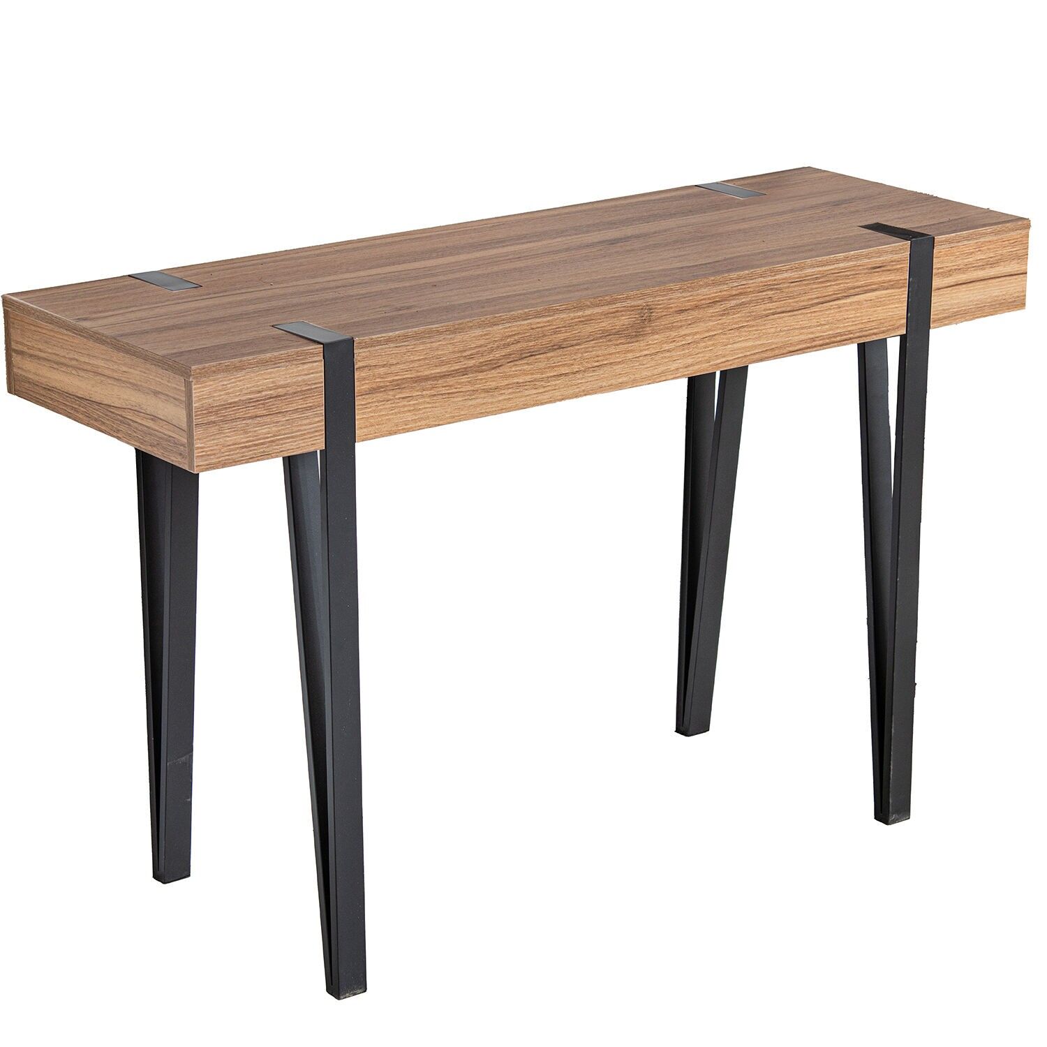Entrance table made of MDF and melamine laminate, metal legs, 91985 120x50x75cm ST80222