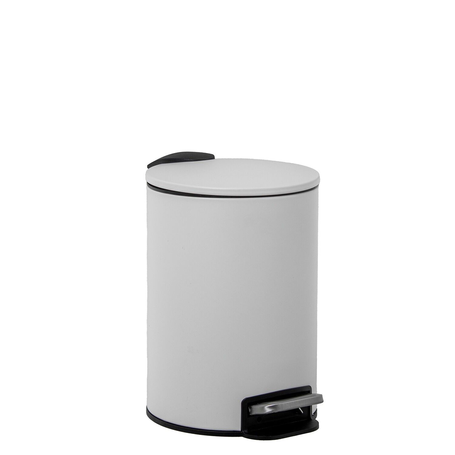 Stainless steel 3L waste bin with pedal, white, 17x25cm ST82647