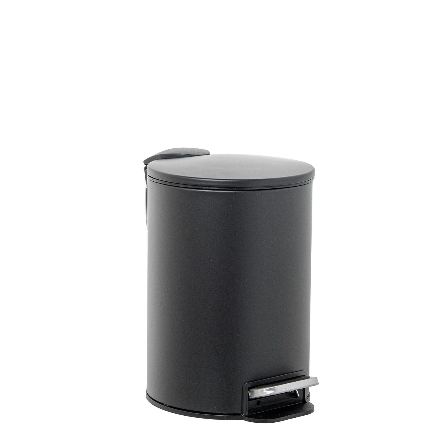Stainless steel 3L waste bin with pedal, black, 17x25cm ST82650