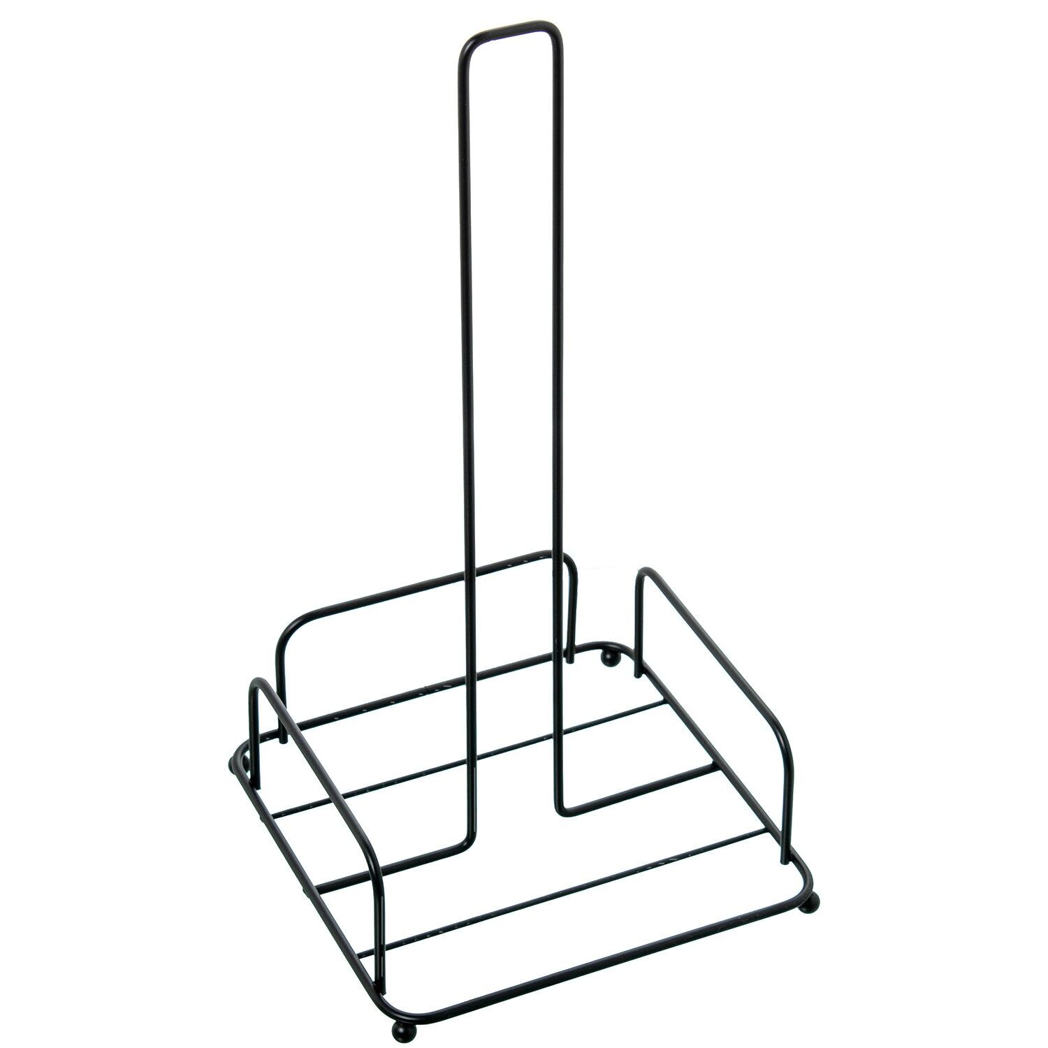 Black metal kitchen roll holder 16x16x31cm ST82721