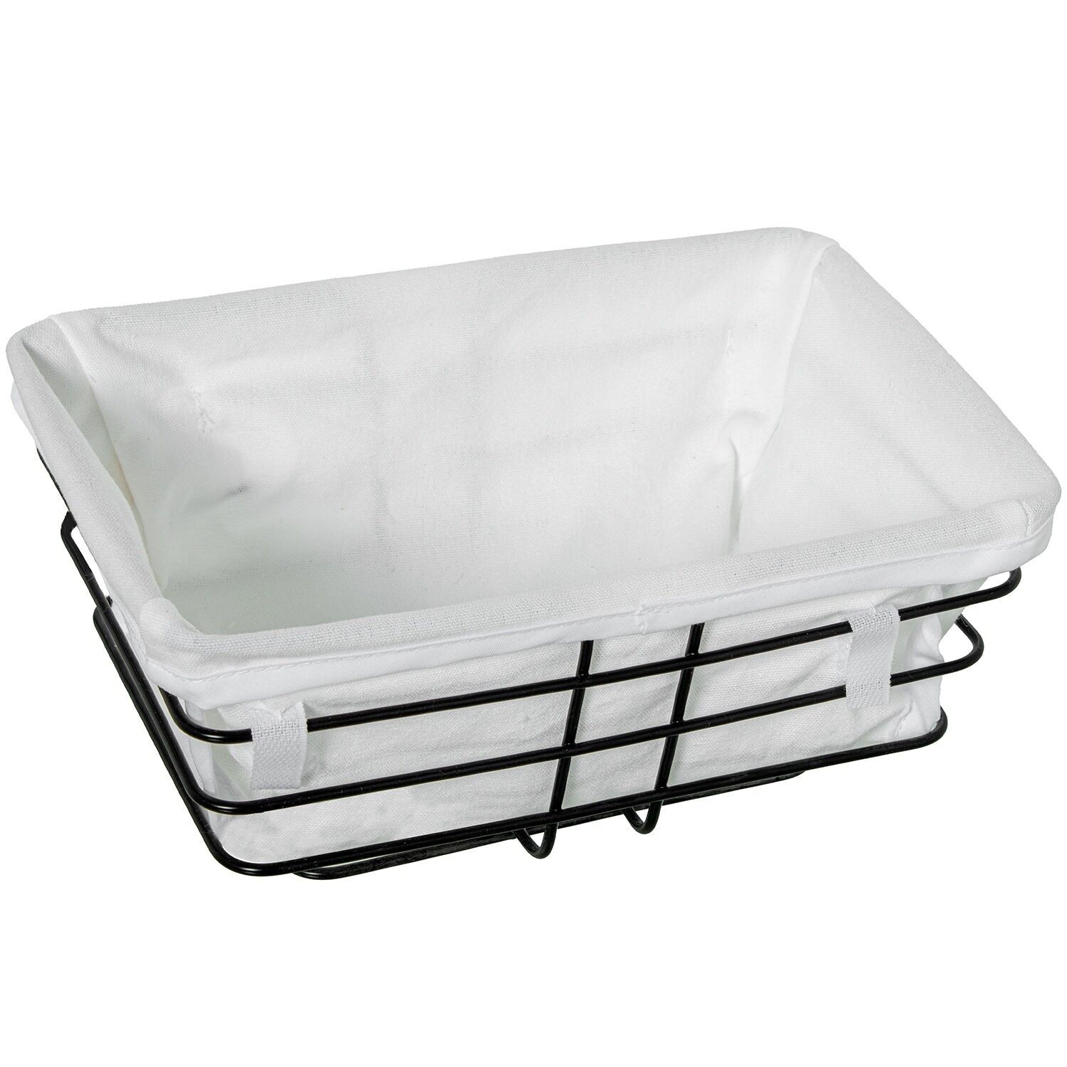 Metal bread bin, black metal fabric 25x17x11cm ST82731