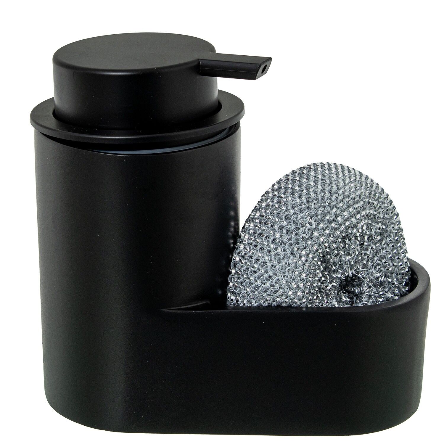 Dispenser with black polyresin scouring pad 15x8x13, 5cm ST82766