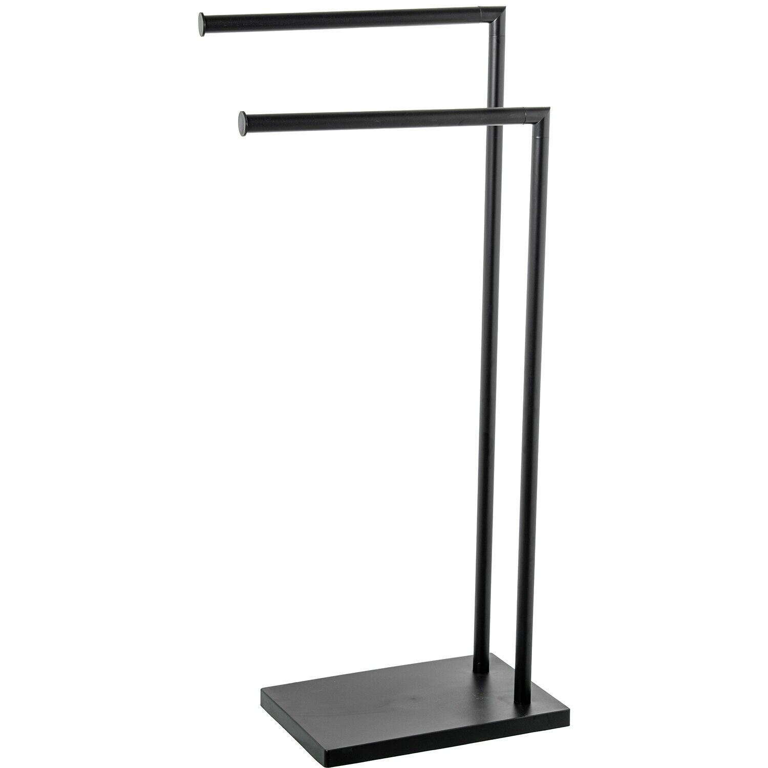 Black metal foot towel rack 37x20x79cm ST82781
