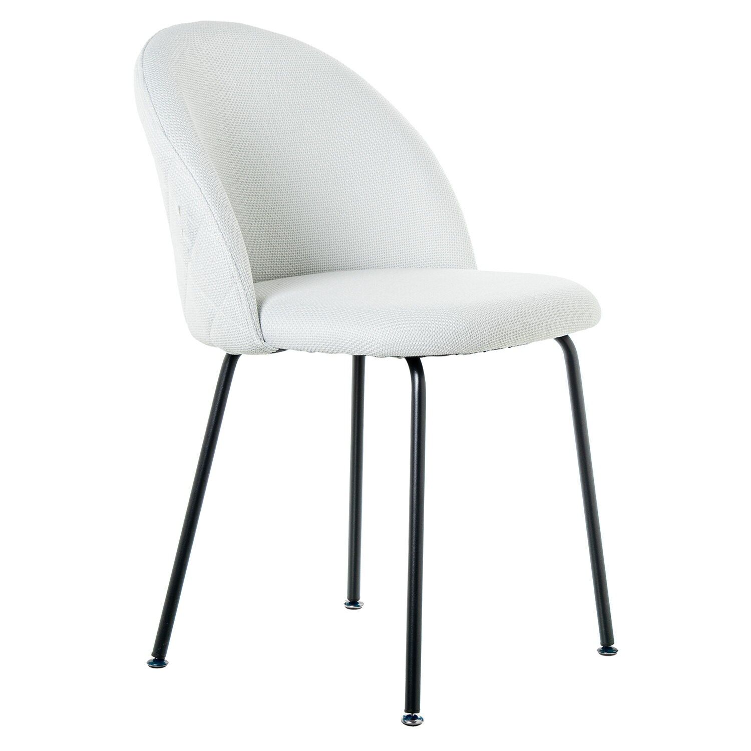 Black metal chair with beige upholstery, 52x58x82cm, seat height: 49cm ST83098