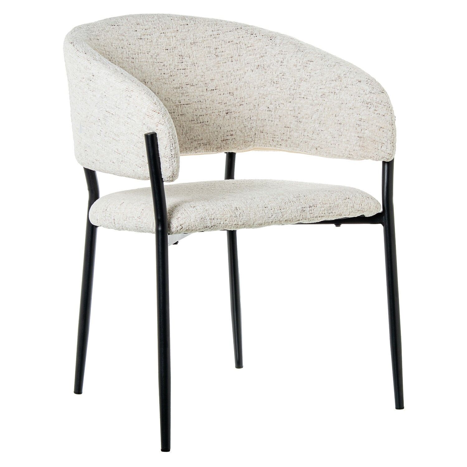 Black metal chair with grey upholstery, 54x49x83cm, seat height: 48cm ST83105