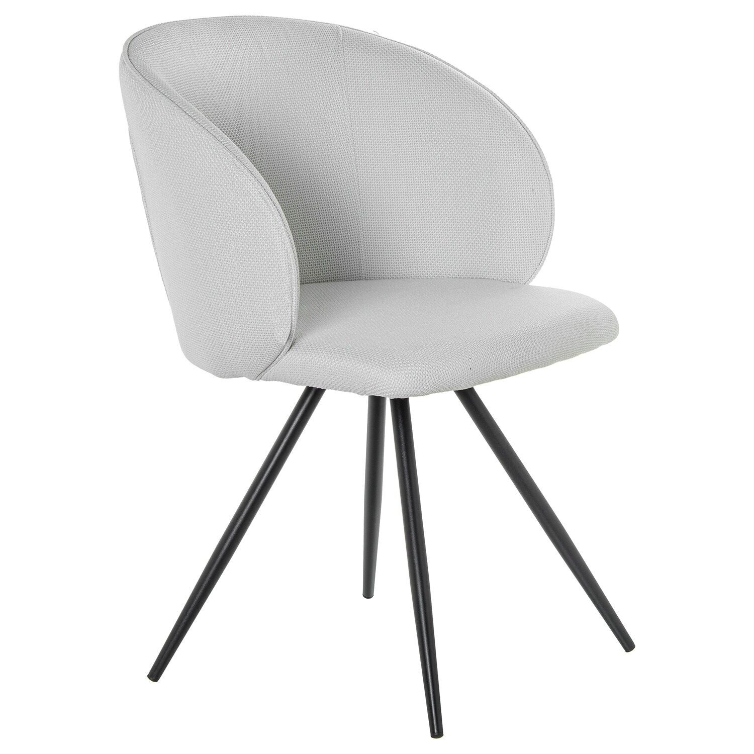 Black metal chair with beige upholstery, 57x58x84cm, seat height: 48cm ST83110