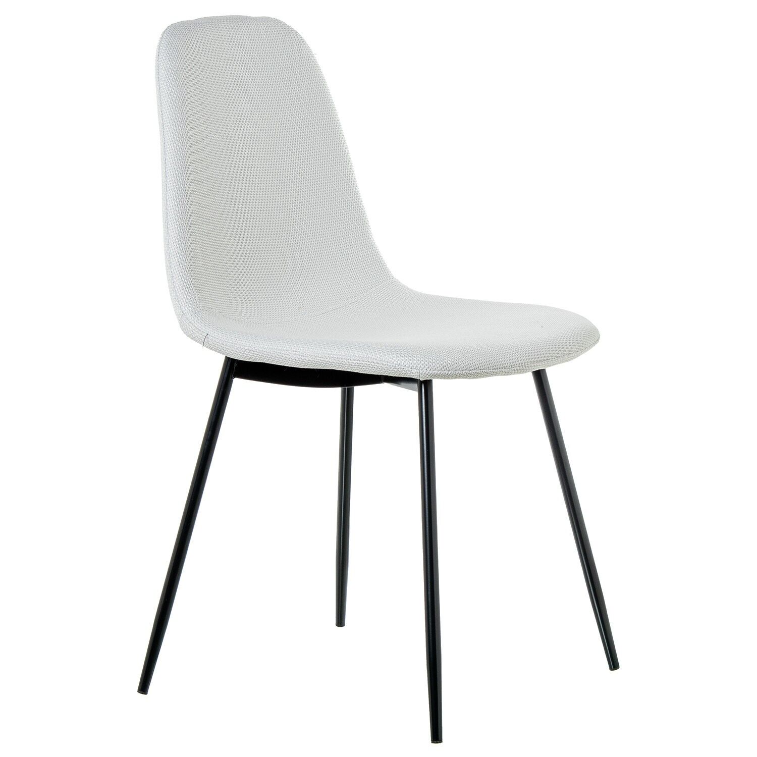 Black metal chair with beige upholstery, 45x53x85cm, seat height: 48cm ST83116