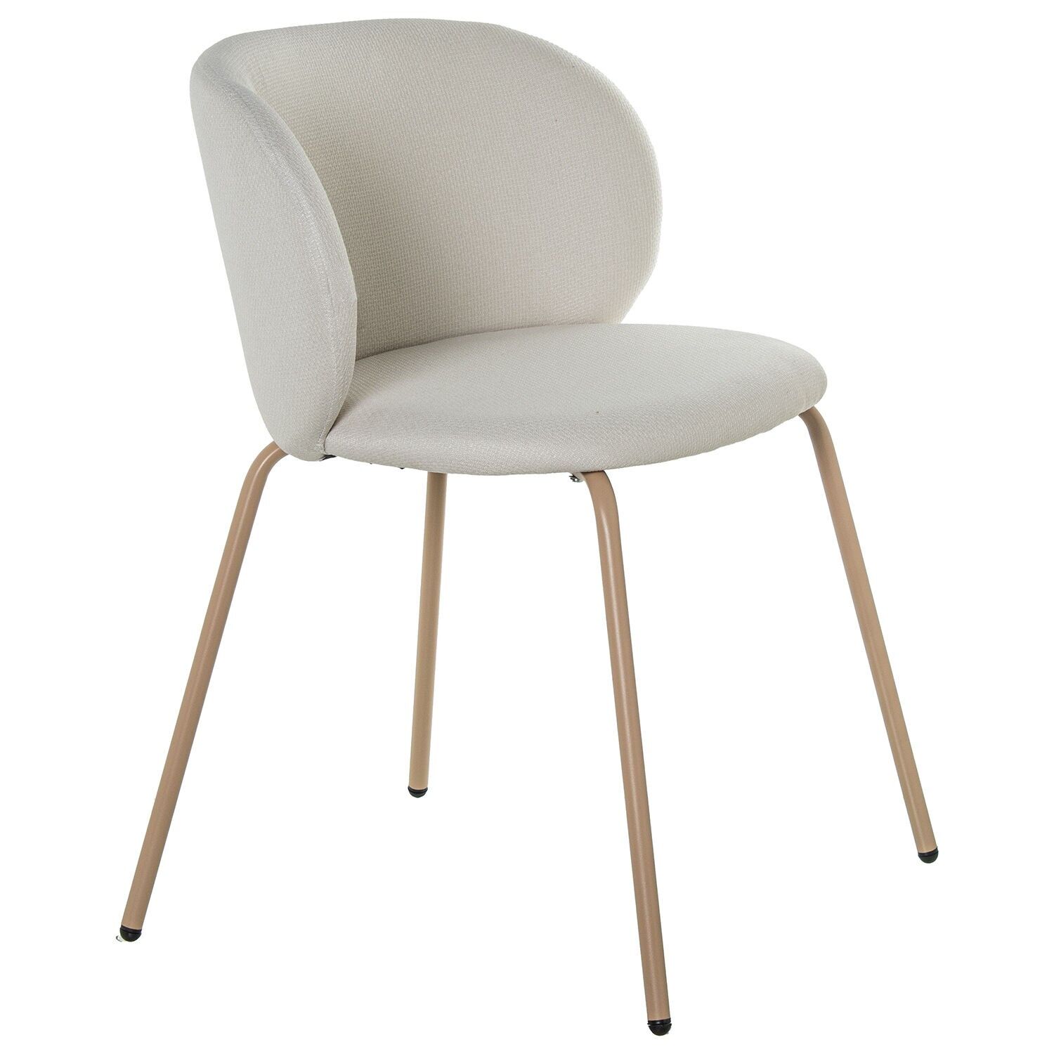 Beige metal chair, beige upholstery, 56x52x78cm, seat height: 48cm ST83119