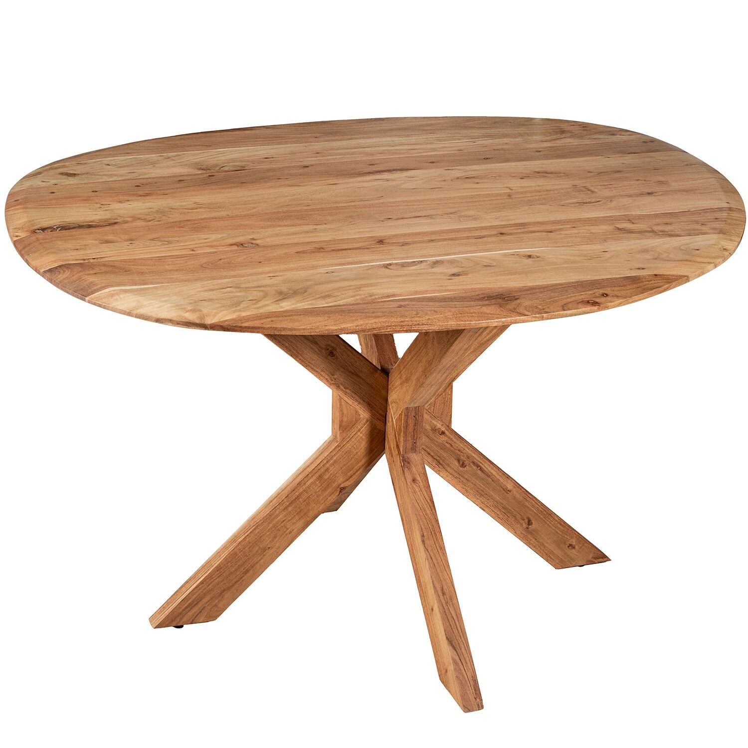Oval mango wood dining table 140x120x77cm ST83643